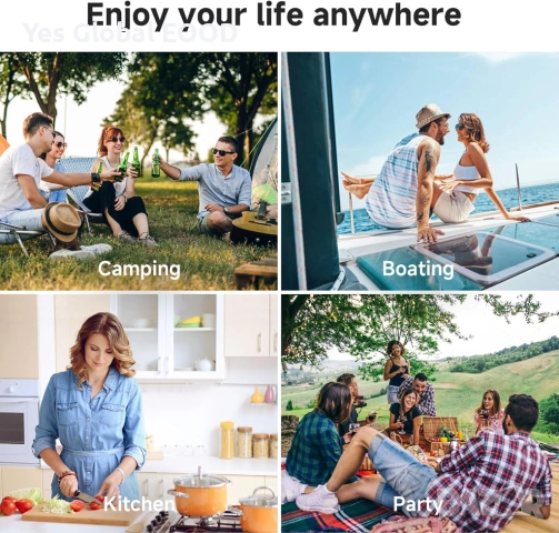 AAOBOSI 60L компресорен авто хладилник/фризер с APP контрол, снимка 5 - Хладилници - 52413888