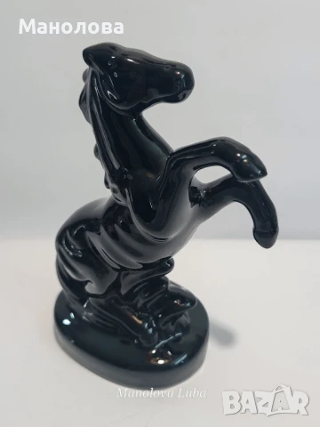 Винтидж порцеланова статуетка на изправен кон., снимка 6 - Колекции - 50650091