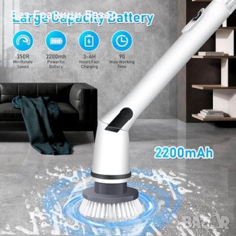 Нова Мощна Безжична Четка Augot с 7 Глави Идеален Подарък дом почистване, снимка 3 - Други - 43498927