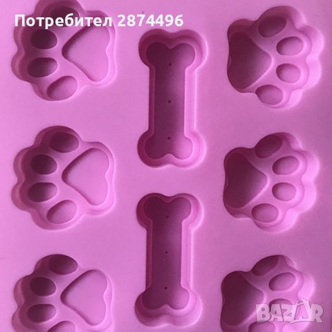 3783 Силиконов молд с кокалчета и лапички, снимка 6 - Форми - 38921922