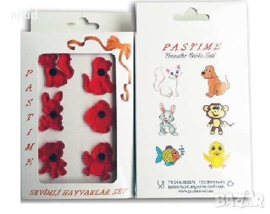 6 бр печата печати животни с релеф куче коте заек риба пате за сладки фондан бисквитки украса декор , снимка 2 - Форми - 37912388