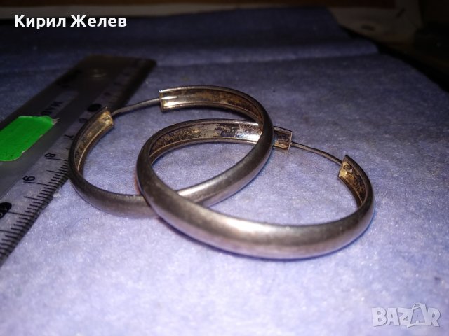 ГОЛЕМИ СТАРИ КЛАСИЧЕСКИ СРЕБЪРНИ ОБЕЦИ Тип ОБРЪЧИ ВИСОКА ПРОБА СРЕБРО РЪЧНА МАЙСТОРСКА РАБОТА 34445, снимка 7 - Антикварни и старинни предмети - 39643639