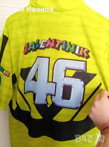 Уникална тениска на Валентино Роси, снимка 9 - Тениски - 49421422