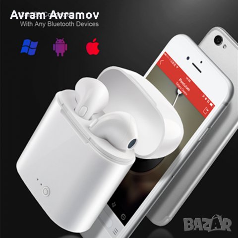 Безжични слушалки Хендсфри Блутут Bluetooth 5.0 i7S Wireless Earphones