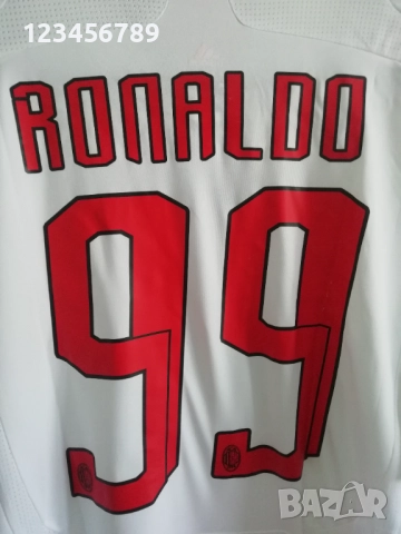 AC Milan Ronaldo Nazario Adidas Away 2007 2008 оригинална тениска фланелка Милан Роналдо Назарио, снимка 3 - Тениски - 52138525