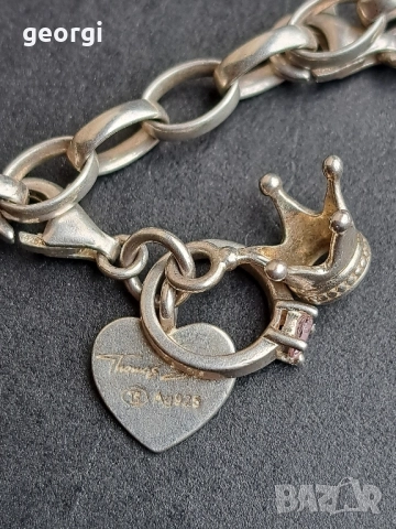 сребърна гривна Thomas sabo Charm club със 7 талисманчета , снимка 13 - Гривни - 52591368