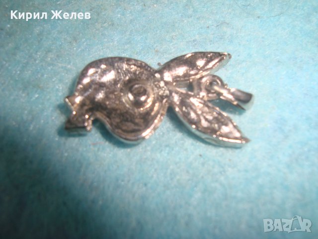 ЗАЙЧЕ - ПЛЕЙБОЙ с ИНКРУСТИРАНИ ЦИРКОНИ АРТ ФЕШЪН МЕДАЛЬОН ПОСРЕБРЕН 6825, снимка 4 - Колиета, медальони, синджири - 35645925