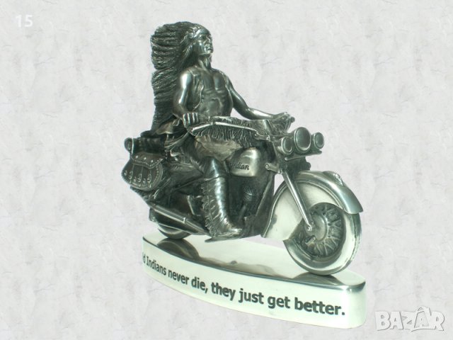 Мотор - Скулптура "Old Indians Never Die" , снимка 2 - Статуетки - 27897309