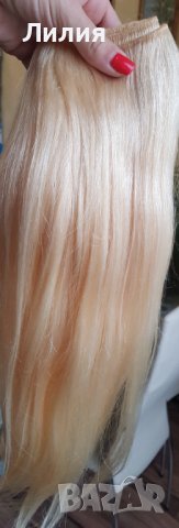 100% естествена европейска коса на цяла треса, снимка 2 - Аксесоари за коса - 33194007