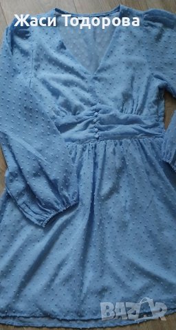 Нова нежно синя рокля , снимка 3 - Рокли - 43156496