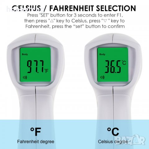 Безконтактен телесен термометър за деца и възрастни, снимка 8 - Медицинска апаратура - 33260213