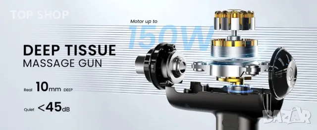 Професионален RENPHO Масажиращ пистолет с топлина за дълбок масаж, снимка 13 - Медицинска апаратура - 48773731