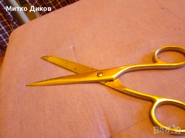 Metal iron sewing scissors vintage 30 s Germany 7.74 inch- 20 cm ножица Trusetal, снимка 4 - Други инструменти - 53493001