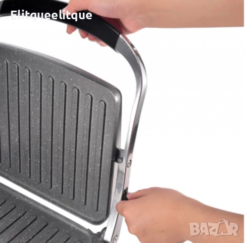 Тостер преса за сандвичи и грил, Lexical LSM-2507, 2200W, гранитни плочи, снимка 7 - Тостери - 52223683