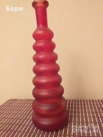 Стъклена ваза - (бутилка), снимка 3 - Вази - 27550998