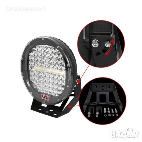 2 БРОЯ 9" Мощни 384W LED Халогени ФАРОВЕ за джипове камиони 9-30V, снимка 3 - Аксесоари и консумативи - 42994054