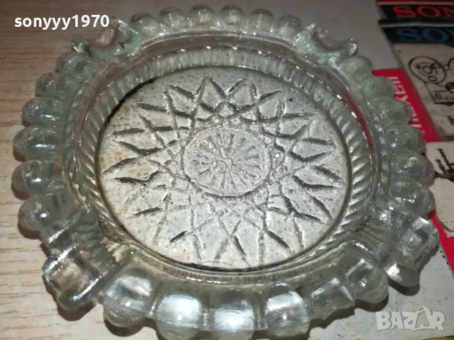 ПЕПЕЛНИК-СТЪКЛО С РЕЛЕФИ 1405251415, снимка 8 - Антикварни и старинни предмети - 50285572