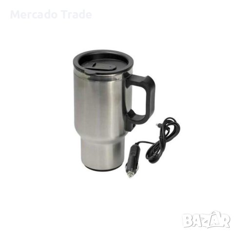 Електрическа термо чаша Mercado Trade, За кола, 12V, Сив, снимка 1 - Аксесоари и консумативи - 43820865