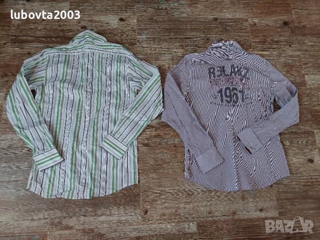 Лот Мъжки ризи 2 броя с дълъг ръкав размер М, снимка 2 - Ризи - 49310515