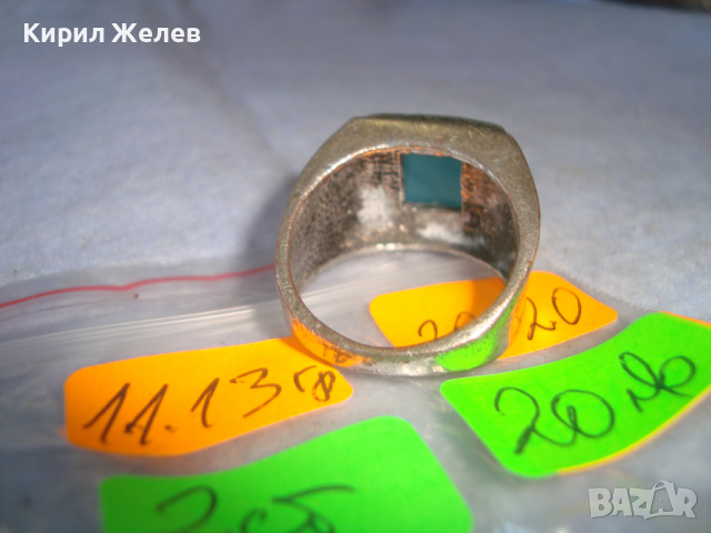 ПОСРЕБРЕН ВИНТИДЖ АРТ НУВО СТИЛ КЛАСИЧЕСКИ МОДЕЛ ПРЪСТЕН 20320, снимка 6 - Пръстени - 36380916