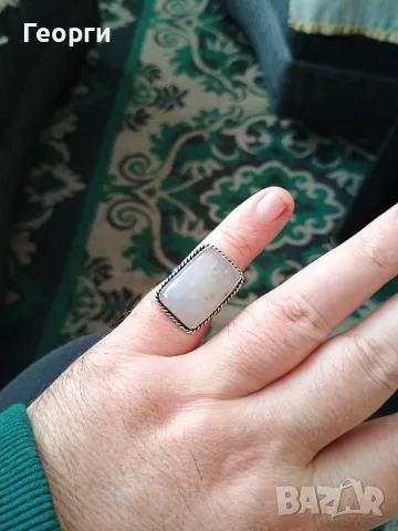 Пръстен с ахат, снимка 2 - Пръстени - 50099142