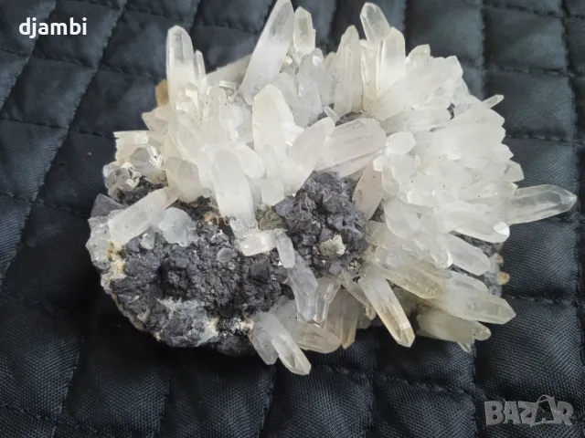 185, Кварц, Кварцова друза със сфалерит, Кристали, Минерали, Родопи, Bgminerals,, снимка 1