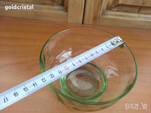 Стъклена купа фруктиера ледарка, снимка 3 - Антикварни и старинни предмети - 44021707
