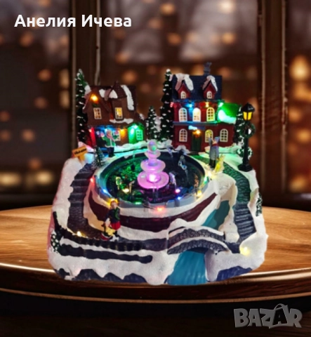 Коледна декорация със светлини и воден фонтан – зимна приказка за вашия дом, снимка 2 - Други стоки за дома - 52008663