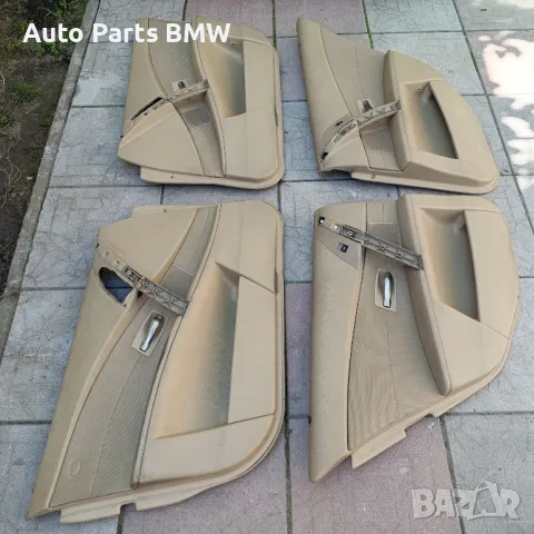 Кори врати BMW E60 E61 Бежави кожени кори с амбиентно осветление и Logic 7 отвори БМВ Е60 Е61