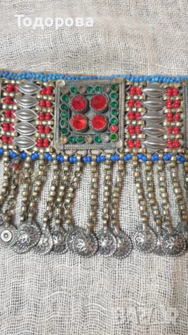 Старинен накит от сачан и цветни камъни, снимка 6 - Антикварни и старинни предмети - 50448527