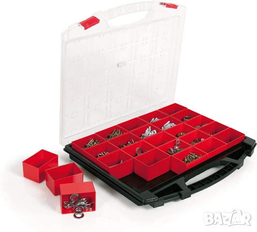 Пластмасов куфар TAYG № 59 (за кутии за дребни части, с колелца, телескопична дръжка, снимка 7 - Други инструменти - 39960184