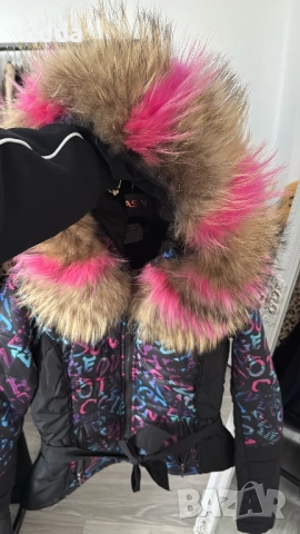 Зимно яке с естествен косъм хс с 