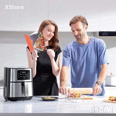 Фритюрник AirFryer er Voltz OV51980M, 1400W, 5.5л., Горещ въздух и с таймер, снимка 5 - Фритюрници - 52435541