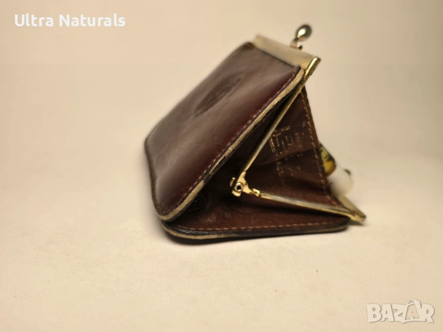 Винтидж кожено портмоне за монети – естествена кожа – ретро модел, снимка 5 - Портфейли, портмонета - 53566485
