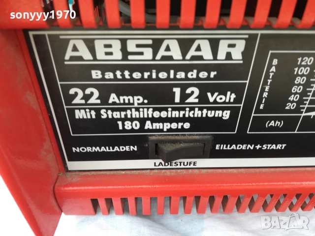 ABSAAR 22A-12V CHARGER-ВНОС SWISS 1810252258, снимка 2 - Аксесоари и консумативи - 52102338