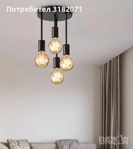 Полилей с 4 гнезда Е27, снимка 2 - Полилеи - 53221553