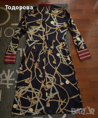 Рокля Koton многоцветна с дълъг ръкав, снимка 4 - Рокли - 47738382