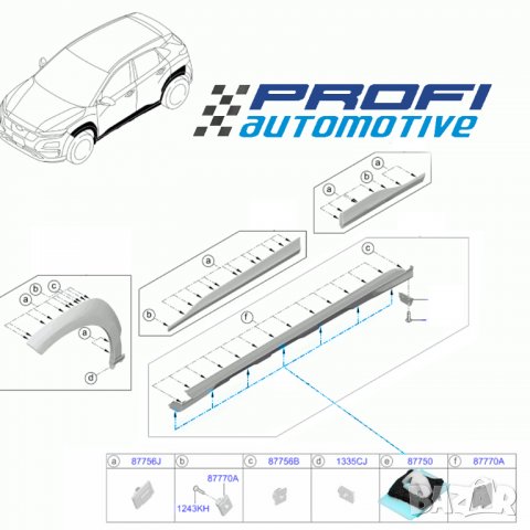 ЩИПКИ / КЛИПОВЕ ЗА ПРАГОВЕ И ВЕЖДИ - HYUNDAI KONA, снимка 5 - Части - 39792320