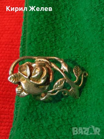 Стар ПРЕКРАСЕН ФЛОРАЛЕН АРТ НУВО СРЕБЪРЕН ПРЪСТЕН РОЗА - ВИСОКА ПРОБА СРЕБРО МАЙСТОРСКА РАБОТА 40613, снимка 3 - Антикварни и старинни предмети - 42644214