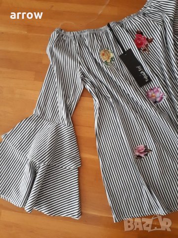 Ефирна блуза с етикет, снимка 3 - Блузи с дълъг ръкав и пуловери - 26684607