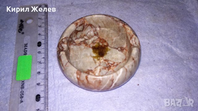 ЛУКСОЗЕН ДАМСКИ МИНИ АРТ ПЕПЕЛНИК от ПОЛУСКЪПОЦЕНЕН КАМЪК МИНЕРАЛ 19556, снимка 4 - Декорация за дома - 38927470