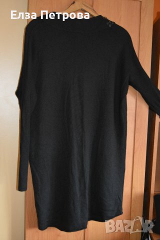 Есенно-зимна дълга черна блуза, снимка 3 - Блузи с дълъг ръкав и пуловери - 43151338