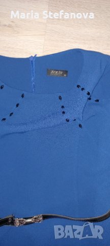 Турско синя елегантна рокля Ecrin, снимка 4 - Рокли - 35634583