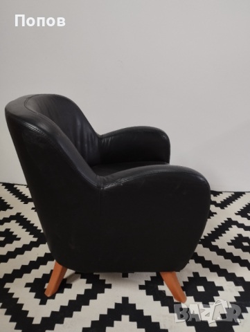 Италианско кожено кресло, снимка 2 - Дивани и мека мебел - 44846563