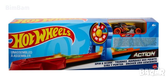 Писта с количка Hot Wheels Action - Spin & Score, снимка 1 - Коли, камиони, мотори, писти - 43942686