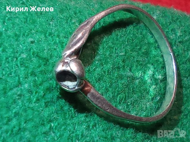 СТАРИНЕН СРЕБЪРЕН АРТ ДЕКО ПРЪСТЕН РЪЧНА РАБОТА СРЕБРО 20517, снимка 3 - Антикварни и старинни предмети - 32991940
