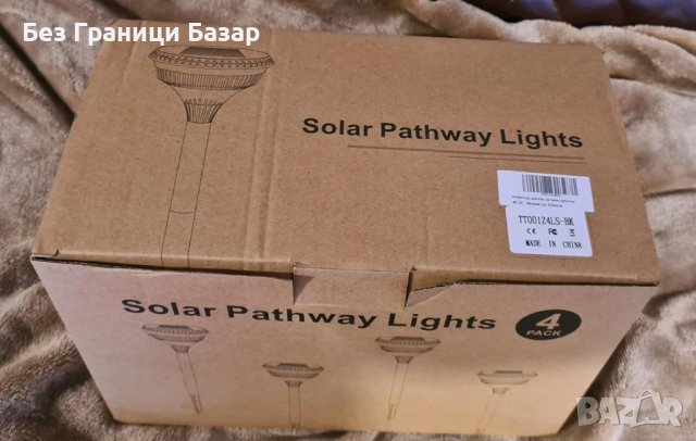 Нови 4 броя Соларни LED Лампи ECOWHO за Градински Пътеки алеи IP65, снимка 8 - Лед осветление - 44043668