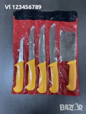 Професионални турски месарски ножове, 4 бр+сатър, снимка 2 - Ножове - 50792021