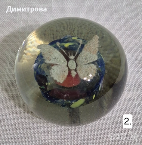 Български стъклени преспапиета от соца , снимка 2 - Колекции - 52686114