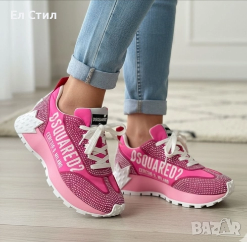 📌Дамски маратонки Dsquared2 Цвят - Розово 37 38 номер Цена 120лв/61.36€ Еконт, снимка 3 - Маратонки - 52247513